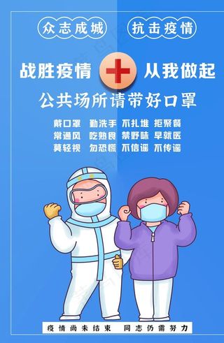 公共场所疫情防护海报图片