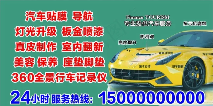 汽车贴膜图片cdr矢量模版下载