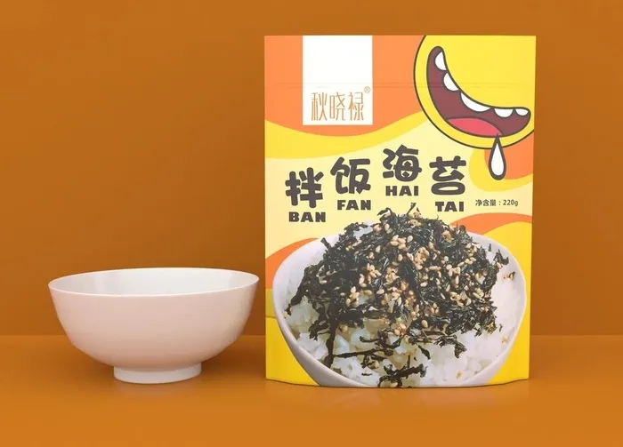 拌饭海苔包装袋展开图图片cdr矢量模版下载