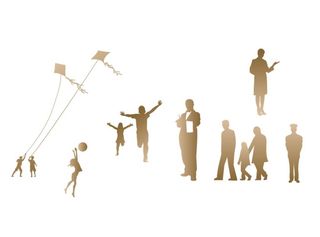 金色人物剪影图片