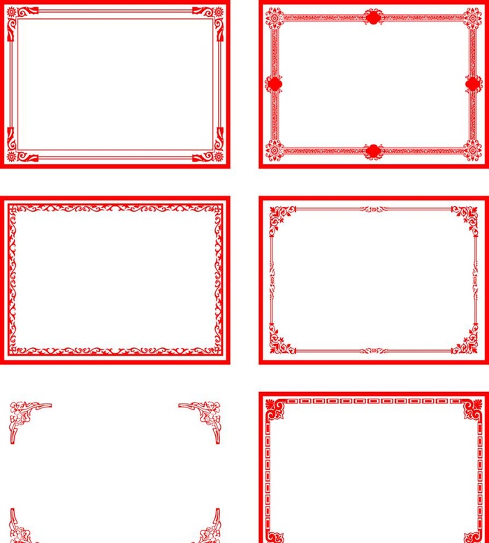 边框图片cdr矢量模版下载