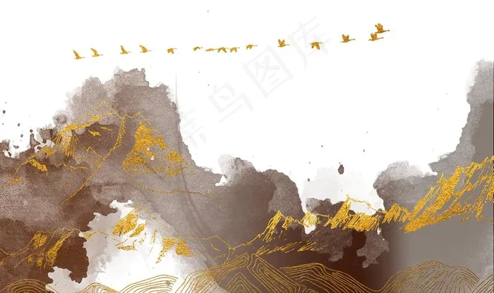 中式抽象山水图片(9071x5669)psd模版下载