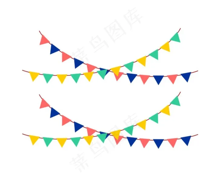 生日彩旗图片cdr矢量模版下载