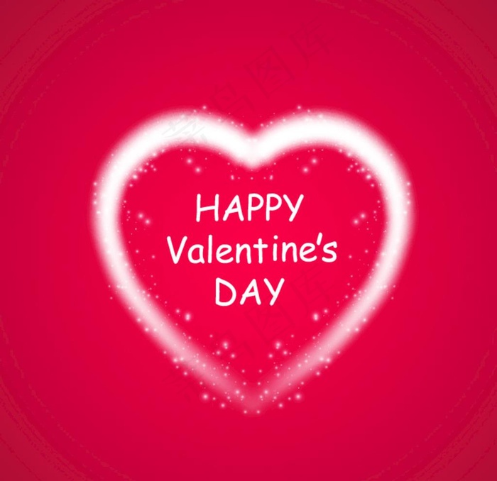 创意炫彩炫光爱心图片