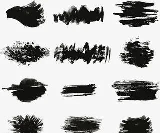 中国风水墨涂鸦笔刷图片