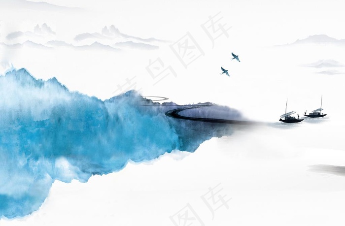 装饰画 花鸟画 新中式 山水 图片