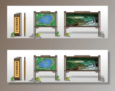 景区导视牌图片