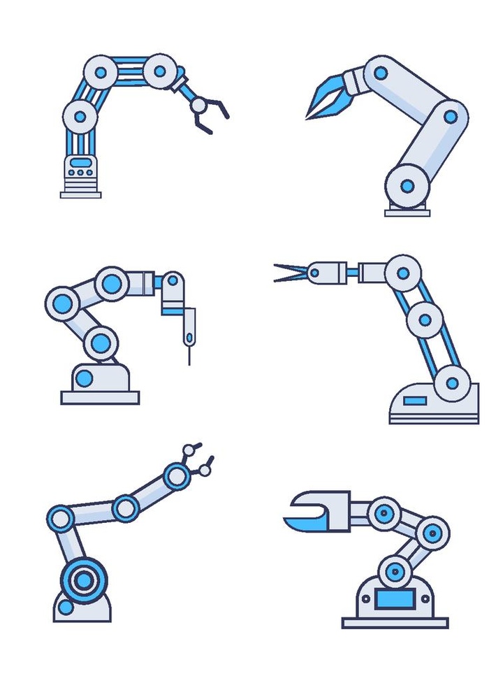 机械手臂图片ai矢量模版下载
