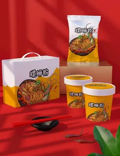 螺丝粉包装场景样机图片