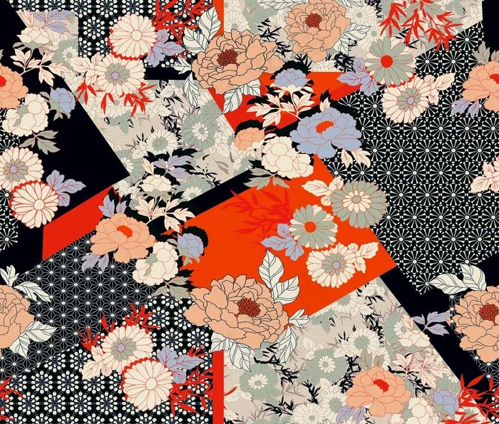 矢量底纹花图片(8270x7293)