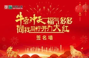 2021牛气冲天开门红背景墙图片