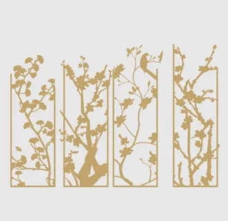 中式花纹雕花梅花枫叶图片