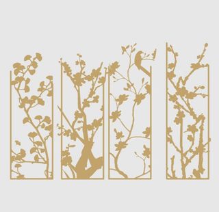 中式花纹雕花梅花枫叶图片