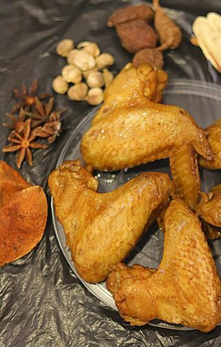 美味卤鸡翅摄影图图片