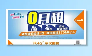 中国联通流量日租卡海报图片