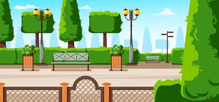 城市公园图片ai矢量模版下载