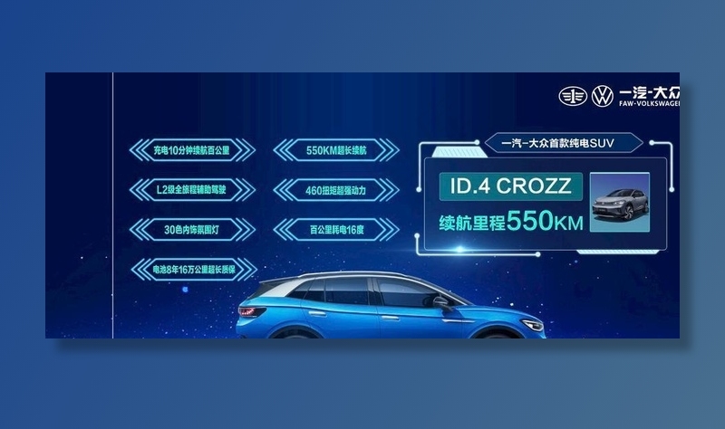 一汽大众id车型活动背景墙图片psd模版下载