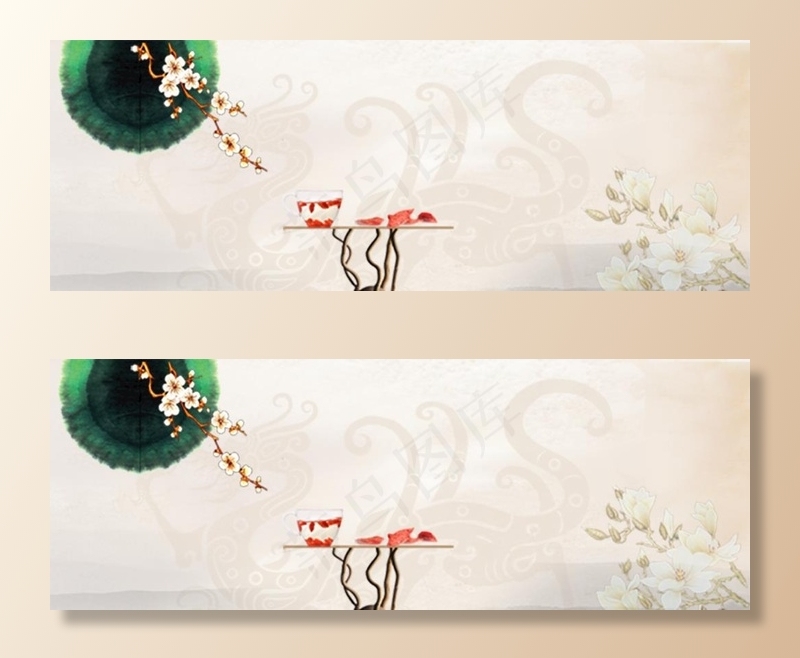 茶道海报背景图片(790x308)psd模版下载