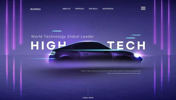 汽车电子科技背景 图片