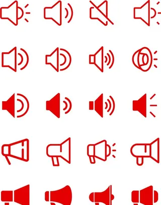 声音矢量图标 通知消音icon图片
