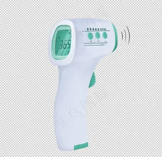 体温枪插画手绘卡通合成素材图片