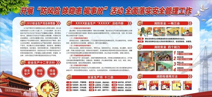 防风险 除隐患 揭事故展板图片cdr矢量模版下载
