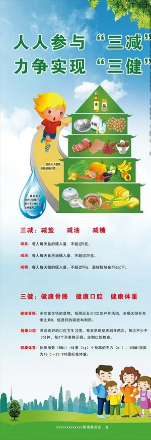 三减三健展架图片