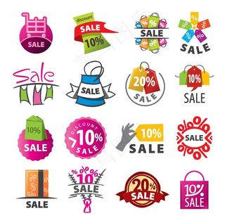 彩色促销标志图片