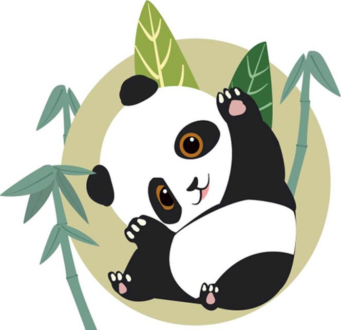 熊猫宝宝矢量图图片ai矢量模版下载
