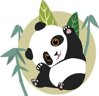 熊猫宝宝矢量图图片