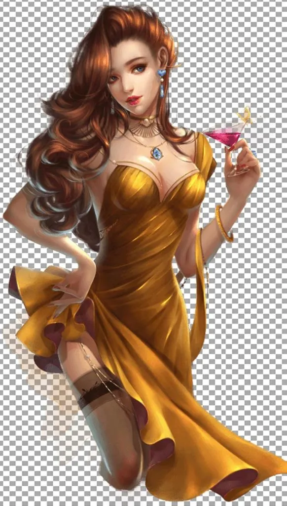 卡通美女图片