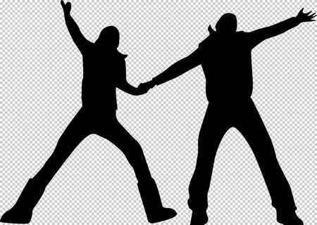 一家人剪影图片