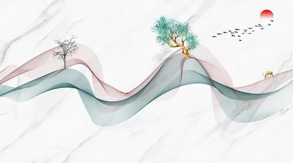 线条石纹中式背景图片