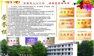 学校荣誉展板图片