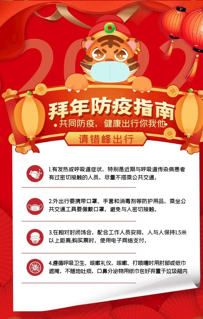 春节倡议海报图片(3545x5315)psd模版下载