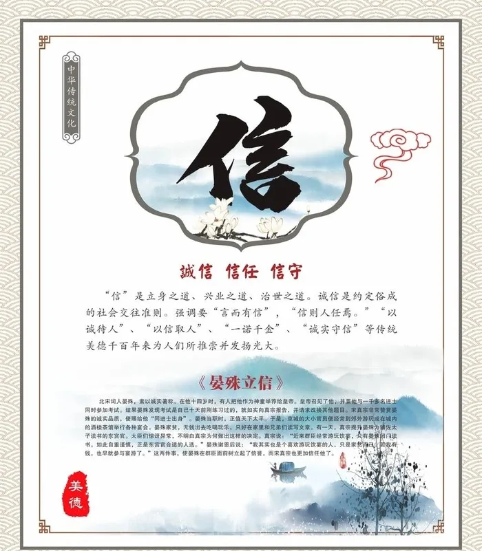忠义礼信仁孝图片cdr矢量模版下载