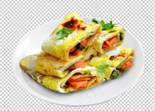 烤冷面抠图图片