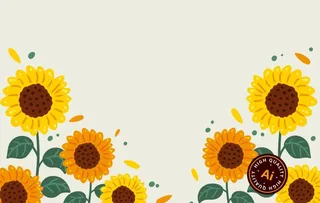 卡通可爱向日葵图片