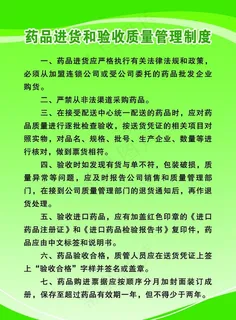 药店药品进货和验收质量管理制度图片