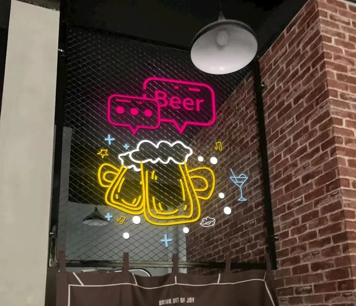 啤酒霓虹灯图片ai矢量模版下载