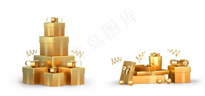 金属礼品盒图片(4000x2000)psd模版下载