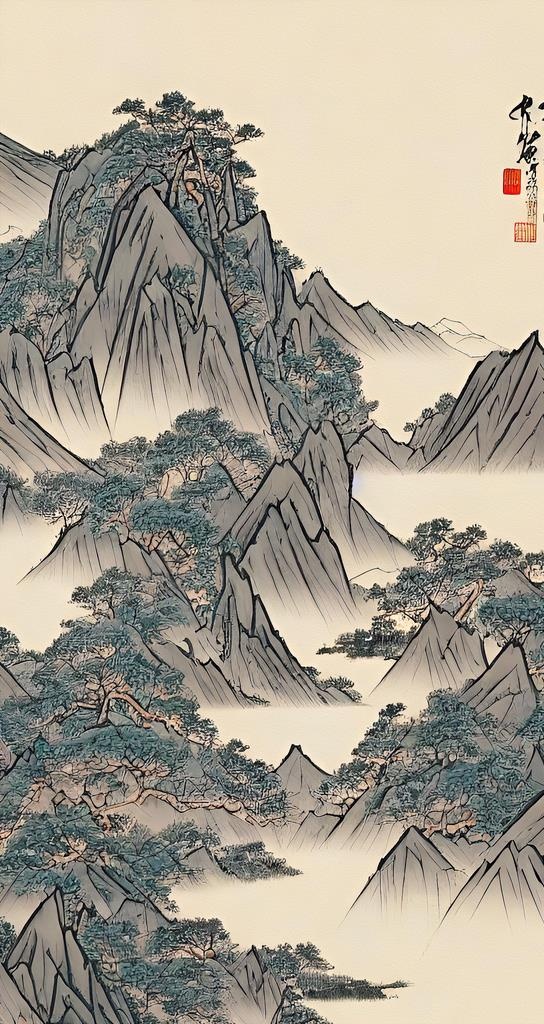 山水画古画图片