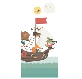 卡通动物   海盗船图片