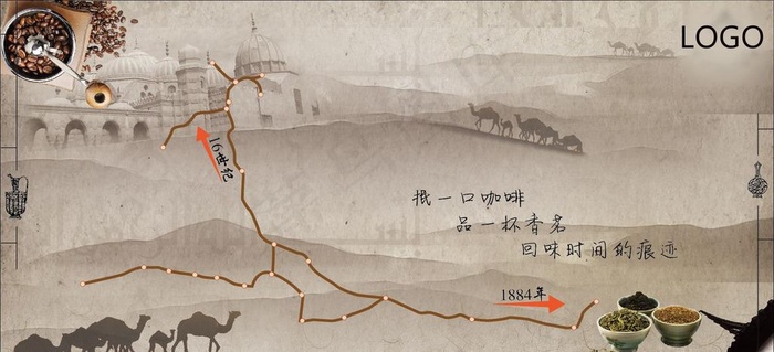 茶与咖啡文化的传承图片ai矢量模版下载