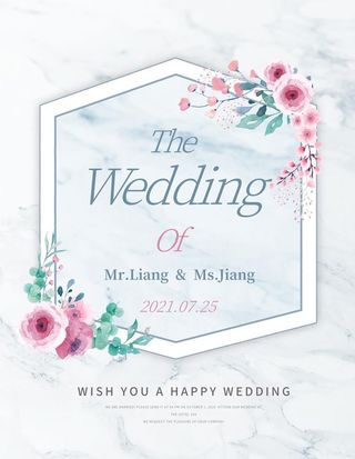 婚礼迎宾牌图片