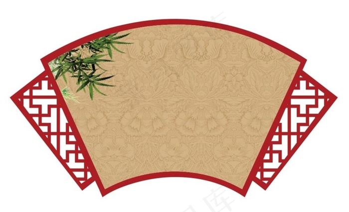 异形扇面展板图片