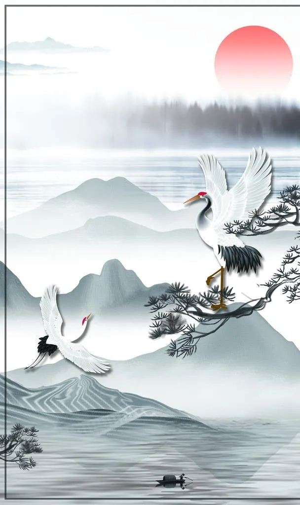 中国风背景图片(1772x2835)psd模版下载