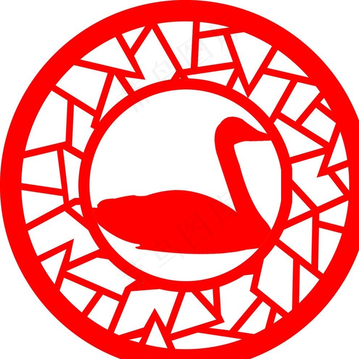 古典窗棂 红色图片