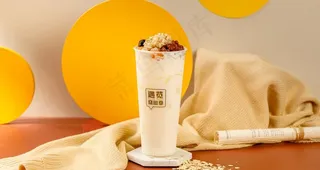 燕麦牛奶烧仙草图片