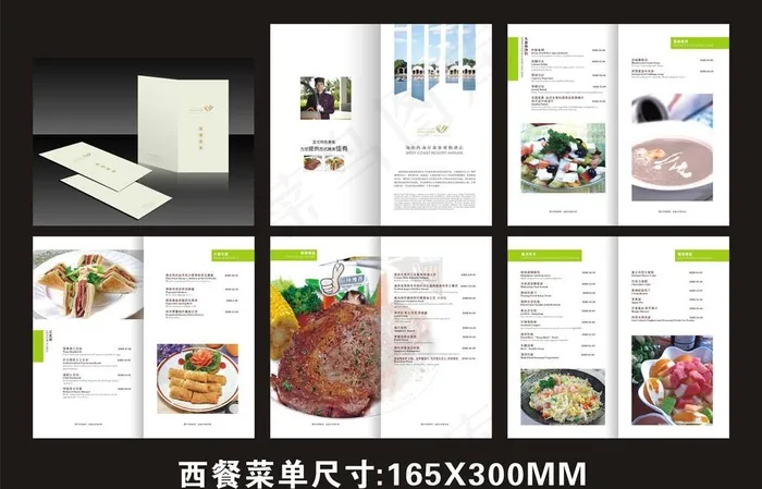 高档西餐菜谱图片cdr矢量模版下载